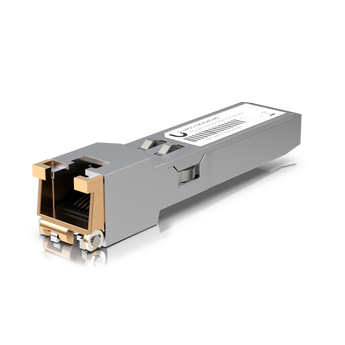 O UACC-CM-RJ45-MG da Ubiquiti é um módulo transceiver SFP+ para RJ45, concebido para permitir ligações de rede 10 Gigabit Ethernet (10G) através de cabo de cobre Cat6a/7, com alcance até 100 metros. Ideal para ambientes onde a fibra ótica não é viáve
