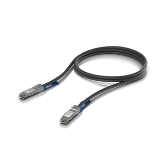 Cabo de ligação direta QSFP28 com uma taxa de dados máxima de 100 Gbps. - UACC-DAC-QSFP28-1M