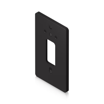 Ubiquiti UACC-DB-GB-PLATE-B. Placa de acabamento preta para instalar o UniFi G4 Doorbell Lite em caixas de aparelhagem standard. Compatível com suportes angulares. Alumínio e Policarbonato. - UACC-DB-GB-PLATE-B