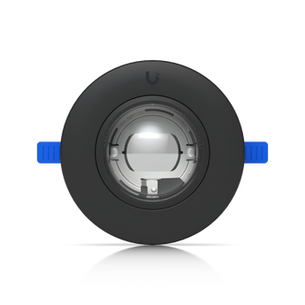 Acessório de Montagem de Embutir (Flush Mount) preto para a câmara de vigilância UniFi UVC-G5-Dome-Ultra. Instalação discreta e estética em teto ou parede escura. - UACC-G5-DOME-ULTRA-FM-B
