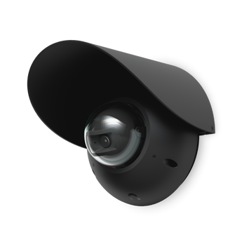 Viseira de proteção ("weather shield") preta para a câmara UniFi G6 Dome. Melhora a qualidade da imagem e protege contra a chuva e o sol em instalações exteriores. - UACC-G6-DOME-WS-B