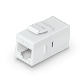 Pack de 12 acopladores (couplers) keystone Cat6 da Ubiquiti. Ligação "pass-through" para uma instalação rápida e sem ferramentas em patch panels. - UACC-KEYSTONE-COUPLER-C6