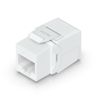 Pack de 12 keystone jacks Cat6 da Ubiquiti. Terminação rápida e fácil sem ferramentas (toolless). Ideal para patch panels em branco e tomadas de parede. - UACC-KEYSTONE-JACK-C6