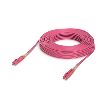 Cabo de fibra óptica multi-modo OM4 para interior, com conectores duplex LC UPC, com 30 metros - UACC-OFC-M2-LULU-30M