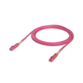 Cabo de fibra óptica multi-modo OM4 para interior, com conectores duplex LC UPC, com 3 metros. - UACC-OFC-M2-LULU-3M