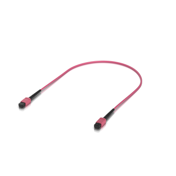 Patch cord de fibra ótica de 0.5m da Ubiquiti com conectores MPO-12. Fibra Multi-Modo OM4 de 12 vias, ideal para ligações de 100Gbps em data centers. - UACC-OFC-MA-MPMP-0.5M