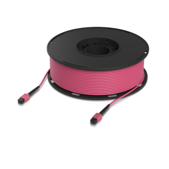 Patch cord de fibra ótica de 100m da Ubiquiti com conectores MPO-12. Fibra Multi-Modo OM4 de 12 vias, ideal para ligações de 100Gbps em data centers. - UACC-OFC-MA-MPMP-100M