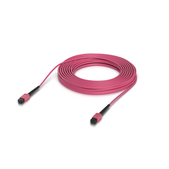 Patch cord de fibra ótica de 15m da Ubiquiti com conectores MPO-12. Fibra Multi-Modo OM4 de 12 vias, ideal para ligações de 100Gbps em data centers. - UACC-OFC-MA-MPMP-15M