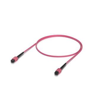 Patch cord de fibra ótica de 1m da Ubiquiti com conectores MPO-12. Fibra Multi-Modo OM4 de 12 vias, ideal para ligações de 100Gbps em data centers. - UACC-OFC-MA-MPMP-1M
