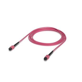 Patch cord de fibra ótica de 3m da Ubiquiti com conectores MPO-12. Fibra Multi-Modo OM4 de 12 vias, ideal para ligações de 100Gbps em data centers. - UACC-OFC-MA-MPMP-3M