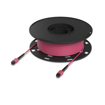 Patch cord de fibra ótica de 60m da Ubiquiti com conectores MPO-12. Fibra Multi-Modo OM4 de 12 vias, ideal para ligações de 100Gbps em data centers. - UACC-OFC-MA-MPMP-60M