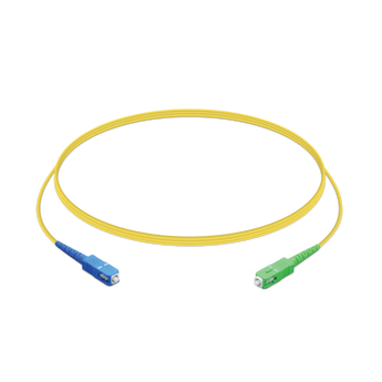 Apresenta um conector SC/UPC numa extremidade do cabo e um conector SC/APC na outra, para o ajudar a expandir a sua rede GPON, com 1,5m. - UACC-OFC-SM-PATCH-UPC-APC