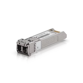 Transcetor SFP+ CWDM Ubiquiti (Modelo 1590). Velocidade de 10 Gbps e comprimento de onda de 1590nm. Suporta até 20km em fibra monomodo (SMF) com conector LC Duplex. - UACC-OM-SFP10-1590