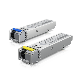 Transceiver SFP que suporta ligações de 1G até 3 km utilizando fibra monomodo com conector simplex LC UPC. - UACC-OM-SM-1G-S-2
