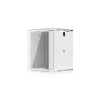 Ubiquiti UACC-RACK-12U-WALL-450-G. Bastidor de Parede 12U Compacto (Profundidade 450mm). Porta de Vidro Temperado. Ventoinhas Incluídas. Carga máx. 50kg. Para dispositivos até 325mm. - UACC-RACK-12U-WALL-450-G