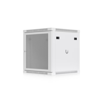 Ubiquiti UACC-RACK-12U-WALL-600-P. Bastidor de Parede 12U. Porta Frontal Perfurada para Máximo Fluxo de Ar. Ventoinhas Incluídas. Carga máx. 80kg. Totalmente Montado. - UACC-RACK-12U-WALL-600-P