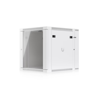 Ubiquiti UACC-RACK-12U-WALL-SW-G. Bastidor de parede 12U com design "Swing-Out" para acesso traseiro. Porta frontal em vidro temperado. Carga 80kg. Ventoinhas incluídas. - UACC-RACK-12U-WALL-SW-G