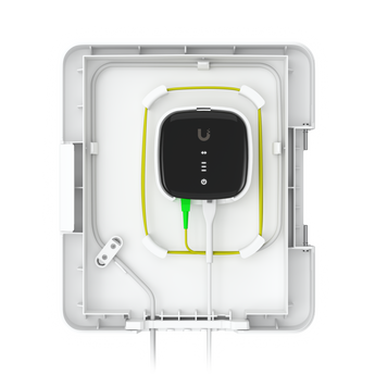 Proteja os seus equipamentos de fibra ótica no exterior com a Ubiquiti UF-Terminal-Box. Caixa estanque IPX5 em policarbonato resistente a UV para montagem em mastro.