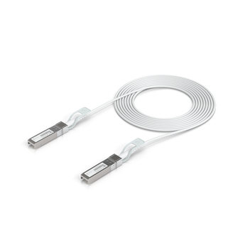 Cabo de ligação direta com otimização automática de ligação para interconexões perfeitas de 1G SFP, 10G SFP+ e 25G SFP28 entre dispositivos UniFi. - UACC-UPLINK-SFP28-3M