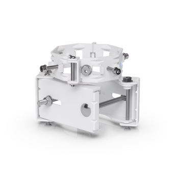 Suporte de poste Ubiquiti UACC-WAVE-AP-MICRO-MOUNT. Fabricado em aço inoxidável, permite fixar até 4x Wave AP Micro ou Wave AP Gen2 para cobertura 360°. - UACC-WAVE-AP-MICRO-MOUNT