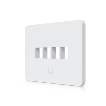 Ubiquiti UACC-WP-KEYSTONE-H-4P. Espelho de parede universal para keystone de 4 portas (Horizontal). Tampa em policarbonato pintável. Suporte em aço SGCC. Pack de 4. - UACC-WP-KEYSTONE-H-4P