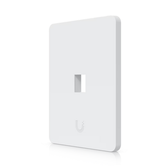 Ubiquiti UACC-WP-KEYSTONE-V-1P. Espelho de parede universal para keystone de 1 porta (Vertical). Tampa em policarbonato pintável. Suporte robusto em aço SGCC. Pack de 4. - UACC-WP-KEYSTONE-V-1P