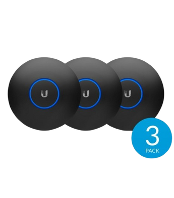 Ubiquiti NHD-COVER-BLACK-3. Pack de 3 capas de personalização em preto (Black) para Access Points U6+, U6-Lite e nanoHD. Integração perfeita na decoração. - NHD-COVER-BLACK-3