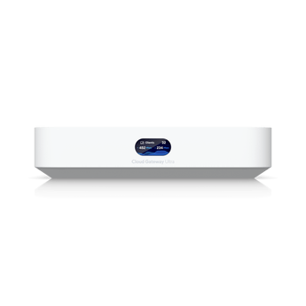 Poderoso e compacto, cloud gateway com suporte para mais de 30 equipamentos UniFi e mais de 300 clientes, suporta 1Gpbs de routing, IPS e balanceador multi-wan. - UCG-ULTRA