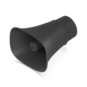 Altifalante de corneta para todos os climas (IP66) com um alarme de 120 dB e alertas por IA. O UP-AI-Horn-Speaker integra-se com o UniFi Protect para comunicação e dissuasão. - UP-AI-HORN-SPEAKER-B
