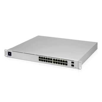 O USW-Pro-24-POE é um switch Gigabit Layer 2 e Layer 3 configurável com PoE+ 802.3at e PoE++ 802.3bt com deteção automática. Com 16 portas Ethernet RJ45 PoE+ e 8 portas PoE++ com um PoE budget total de 400W, e 2 portas SFP+ oferecem opções de uplink