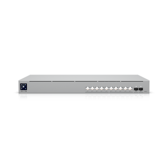 Switch de Camada 3 com 10 portas 10G Multi-Gigabit PoE+++ (90W/porta). O USW-Pro-XG-10-PoE oferece a tecnologia Etherlighting e 2 uplinks 10G SFP+. - USW-PRO-XG-10-POE
