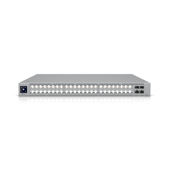 Switch profissional Layer 3 Etherlighting de 48 portas, com (32) portas 10 GbE, (16) portas 2.5 GbE e (4) portas SFP28 de 25G. - USW-PRO-XG-48