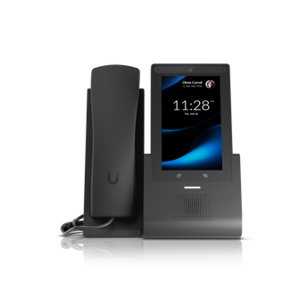 Telefone de secretária de nova geração para UniFi Talk. O G3 Touch Pro oferece um ecrã tátil HD de 5", câmara de 5MP, Wi-Fi e Bluetooth integrados. - UTP-G3-TOUCH-PRO