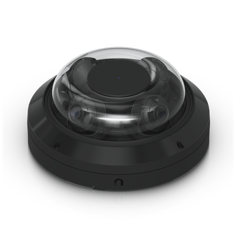 Câmara de videovigilância Ubiquiti UVC-AI-MS-4 com 32MP (4x 8MP) e motor AI. Cobertura 360°, zoom ótico 2.33x, reconhecimento facial e de matrículas. IP66/IK10.