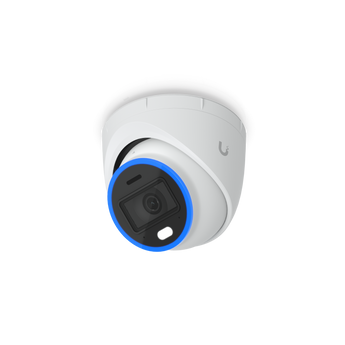 Câmara Turret 4K da Ubiquiti com alta resistência (IK08/IP66). A AI Turret oferece reconhecimento facial/matrículas, áudio bidirecional e visão noturna de 40m. - UVC-AI-TURRET-W