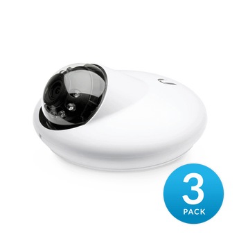 1080p Full HD, 30 FPS- EFL 2.8 mm, /2.0 - Indoor- Wide-Angle Lens - 24V Passive PoE- Built-in Microphone- Wall, Ceiling, or Pole Mount - UVC-G3-DOME-3