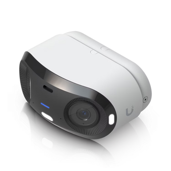 Ubiquiti UVC-G6-180. Câmara panorâmica 180° com sensores Dual 4K (Total 16MP). Deteção AI avançada (Reconhecimento Facial e Matrículas). IP66 Interior/Exterior. Áudio bidirecional. - UVC-G6-180-W