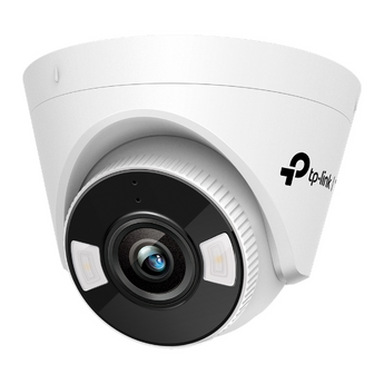 TP-Link VIGI C440 (2.8mm). Câmara Turret 4MP com visão noturna a cores (24h). Defesa Ativa (Sirene + Luz). Deteção AI (Humanos/Veículos). Áudio Bidirecional. Slot MicroSD. PoE. - VIGI C440(2.8MM)