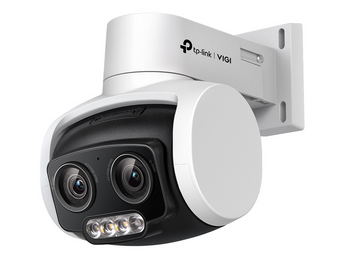 TP-Link VIGI C540V. Câmara PTZ Exterior com Zoom 3x (4-12mm). Resolução 4MP Super-HD. Visão Noturna a Cores. Deteção AI e Rastreio Automático. Defesa Ativa (Sirene/Luz). PoE. - VIGI C540V