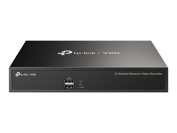 TP-Link VIGI NVR1008H. Gravador de Vídeo de Rede (NVR) de 8 Canais IP. Saída de vídeo 4K HDMI. Suporta 1 disco SATA até 10TB. Compressão H.265+. Compatível com ONVIF. - VIGI NVR1008H