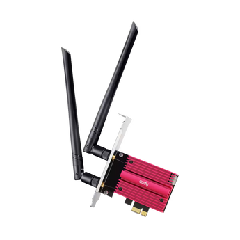 Atualize o PC com o Cudy WE3000S: Wi-Fi 6E tri-band, Intel AX210, Bluetooth 5.3 e antenas amovíveis. Para Windows 10/11 de 64 bits.
