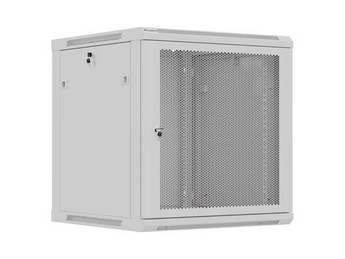 Lanberg WF01-6612-23S. Bastidor de parede 12U 600x600mm. Cor Cinza (RAL 7035). Porta frontal perfurada para ventilação superior. Carga 60kg. Fornecido desmontado. - WF01-6612-23S