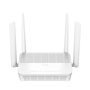 Cudy WR3000S: router Wi-Fi 6 dual-band até 2402 + 574 Mbps, cinco portas Gigabit, Cudy Mesh e VPN. Gestão pela Cudy App e cloud.