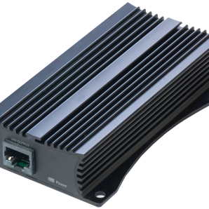 Conversor PoE Gigabit (RBGPOE-CON-HP) da Mikrotik. Converte 48V (802.3af/at) para 24V 1A (24W) Passive PoE. Caixa metálica robusta. Ideal para alimentar RBs de 24V. - RBGPOE-CON-HP 