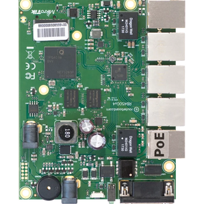 A lenda evoluiu. A RB450Gx4 é o upgrade p/ a RB450/RB850. CPU Quad-Core ARM, 1GB RAM, 5x GbE, PoE-Out (Porta 5), 512MB NAND, microSD. Licença L5. - RB450GX4