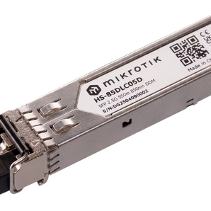 Módulo transceptor SFP MikroTik HS-85DLC05D de grau industrial para fibra multimodo até 550 m. Atualização simples para 2.5G com suporte DDM