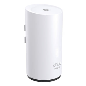 TP-Link Deco X50-Outdoor de 1 unidade: Mesh Wi-Fi 6 AX3000, IP65, alimentação PoE ou AC e 2 portas Gigabit. Para parede, poste ou mesa.