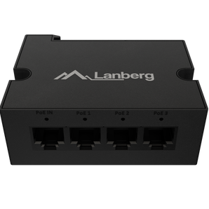 Switch Lanberg DIN-FE4-AT-30W | Switch Extensor PoE+ 100Mbps | Calha DIN