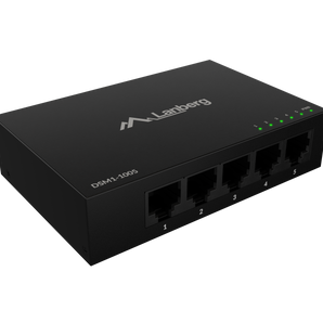 Switch Lanberg DSM1-1005 5X 1GB/S UNMANAGED GIGABIT ETHERNET DESKTOP 12V ME