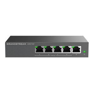 Switch não gerenciável c/ 5x portas Gigabit e 4x PoE 802.3 af/at - GWN7700P